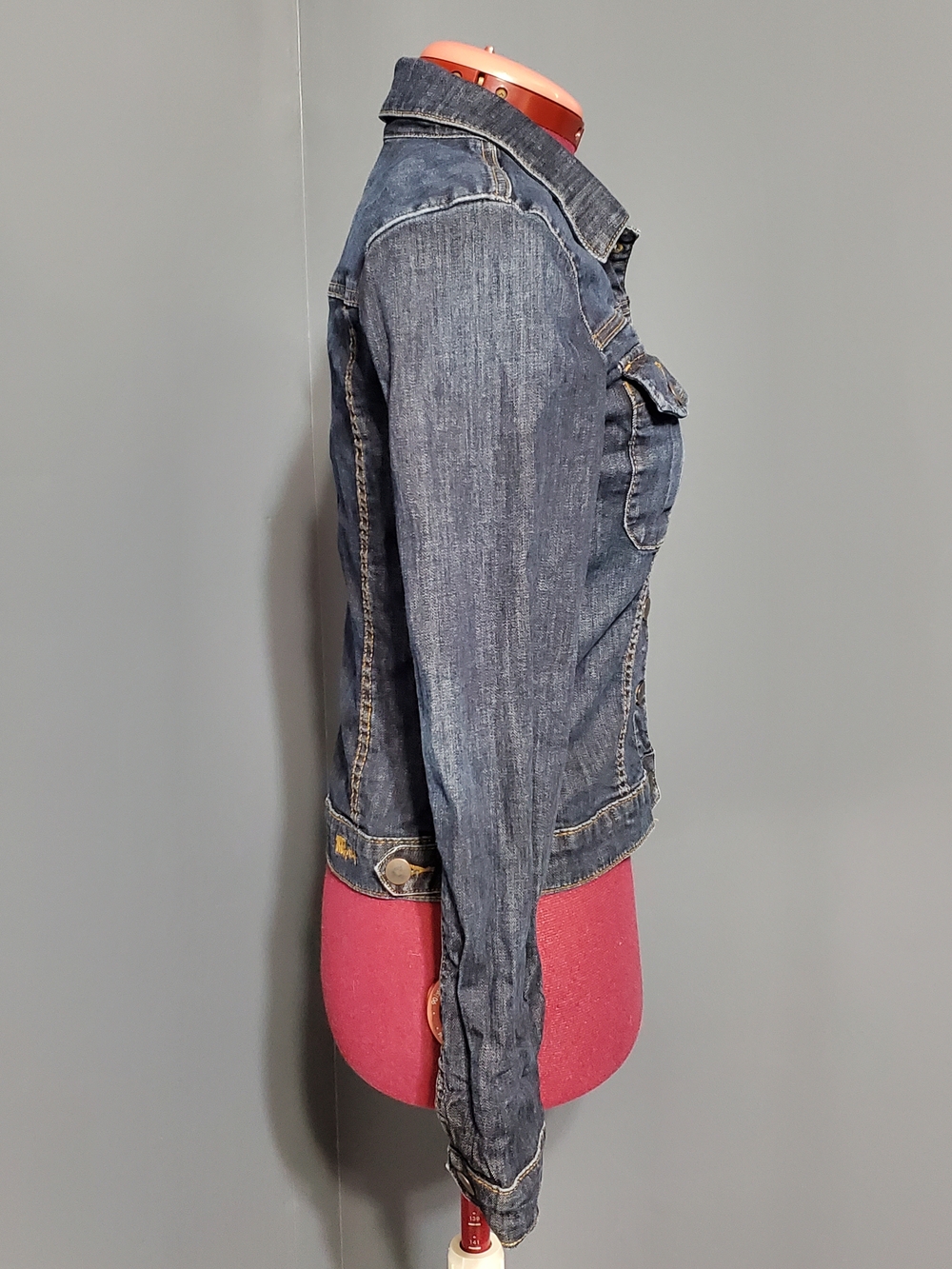 Kut from the Kloth Fitted Women's Denim Jean Jacket in Dark Blue Size S - Picture 4 of 7